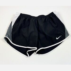 Nike Women's Black and White Athletic Shorts